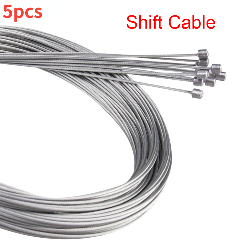 5/10 Uds. Línea de freno de bicicleta MTB línea de velocidad de bicicleta palanca de cambios fija juego de cables de freno de engranaje Cable interno de núcleo para bicicleta de carretera MTB: Rojo