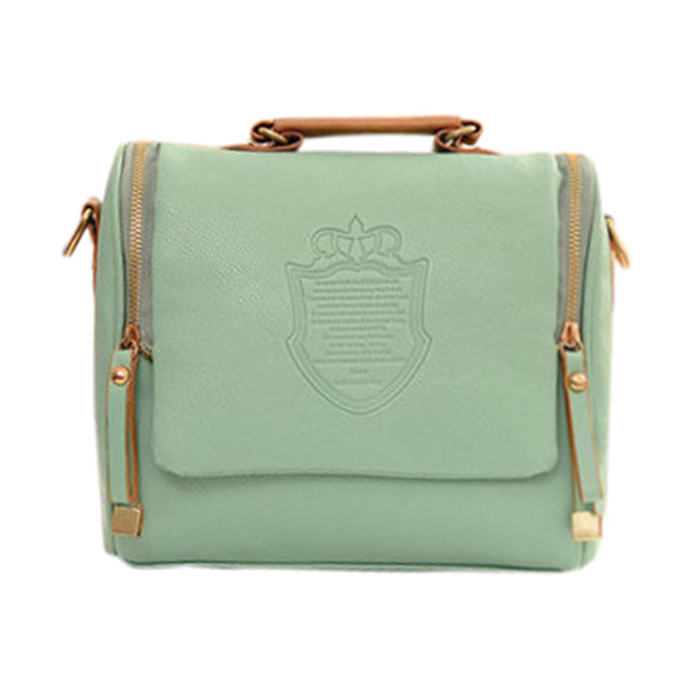 38# Ladies Messenger Bag Women's Solid Color Messenger Bag Main Lady Messenger Bag Handbag Coin Bag: Green 