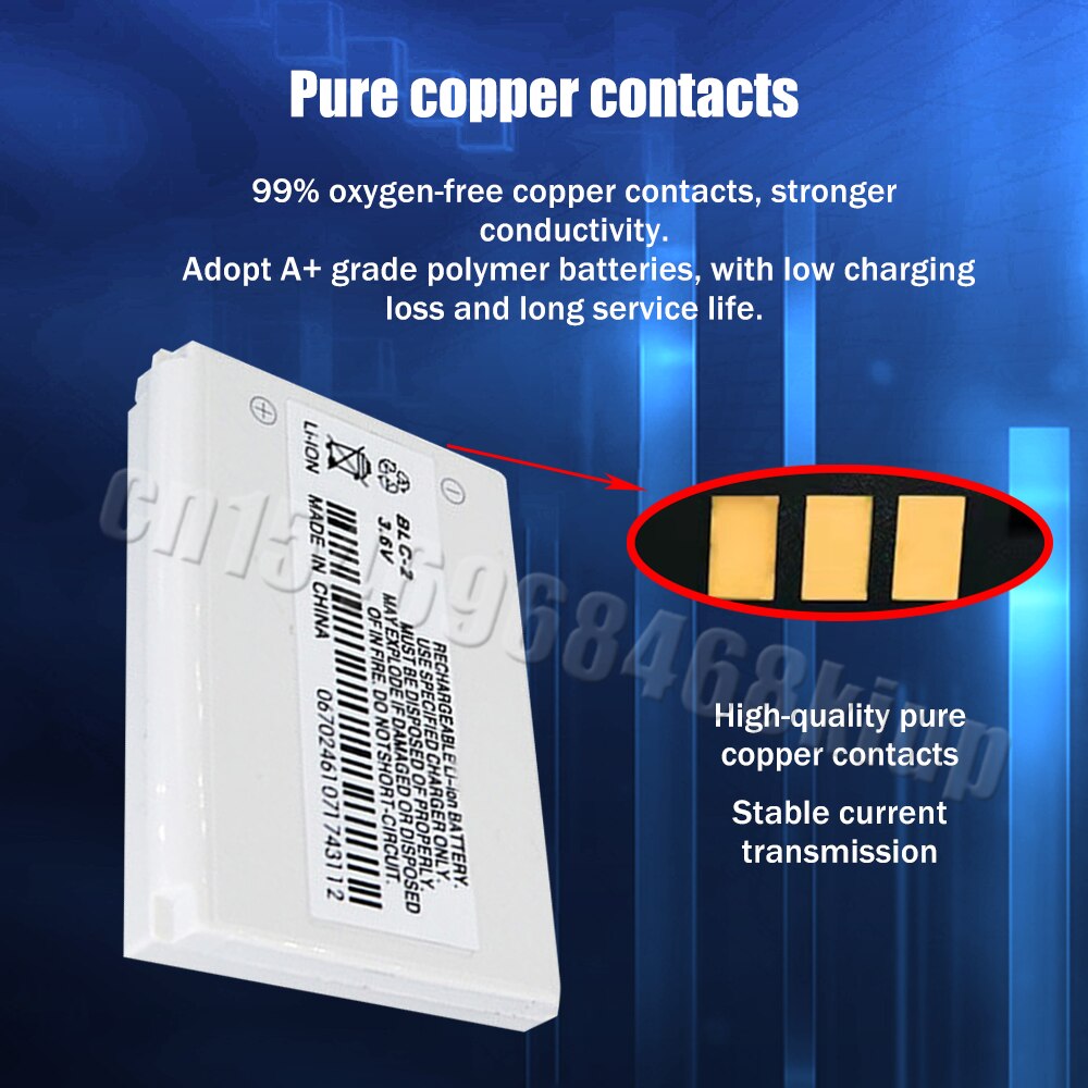 800mAh BLC-2 BLC 2 BLC2 batteria di ricambio per Nokia 3310 3330 3410 3510 3510i 5510 3530 3335 3686 3685 3589 3315