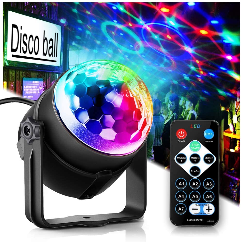 Rgb Disco Ball Party Verlichting Dj Disco Licht Led Projector Strobe Lamp Verjaardagsfeestje Bruiloft Bar Karaoke Xmas Sound Activated