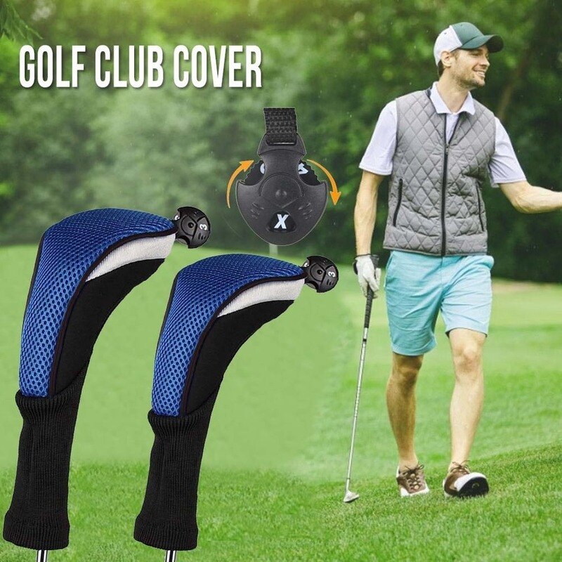 Couvre-tête de Club de Golf à col Long pour hommes et femmes, pilote de bois, hybrides de Fairway avec n ° 1 3 5 interchangeables