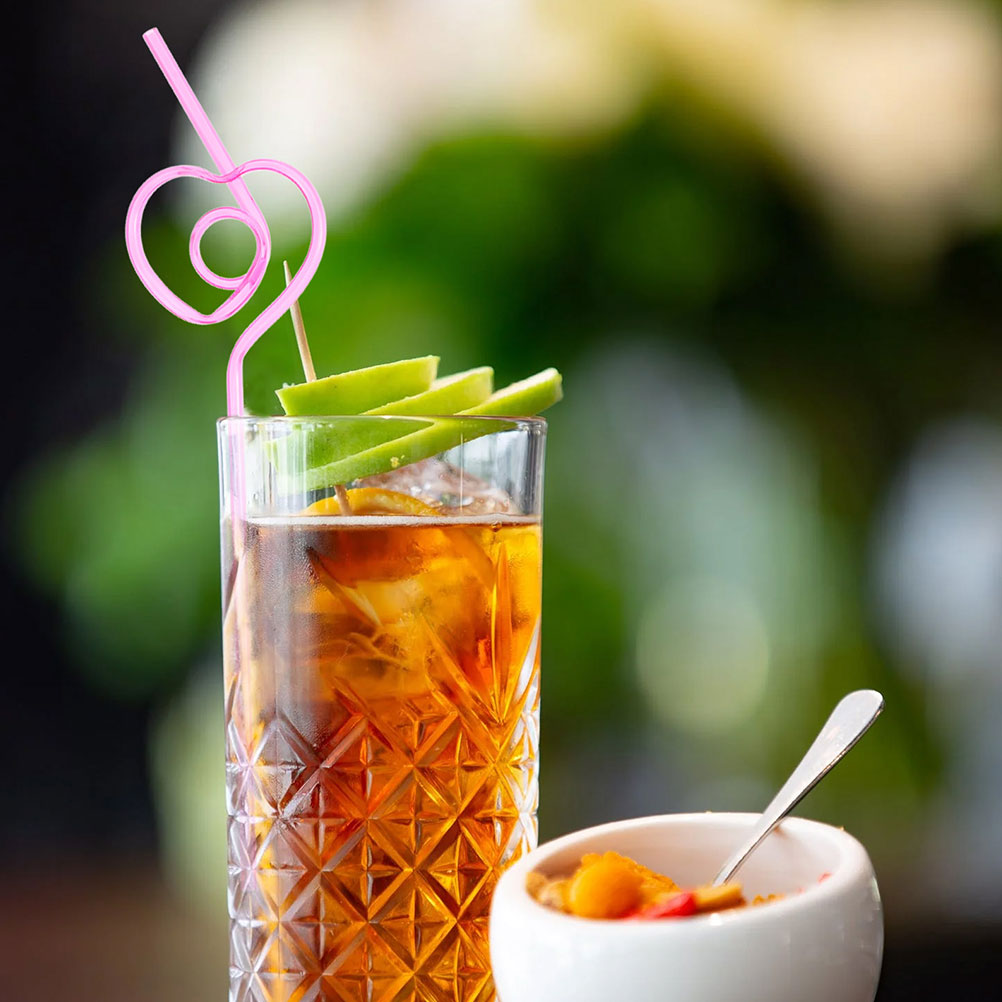 Pajitas creativas para bebidas, pajitas decorativas con forma de corazón, para arte de , 25 piezas