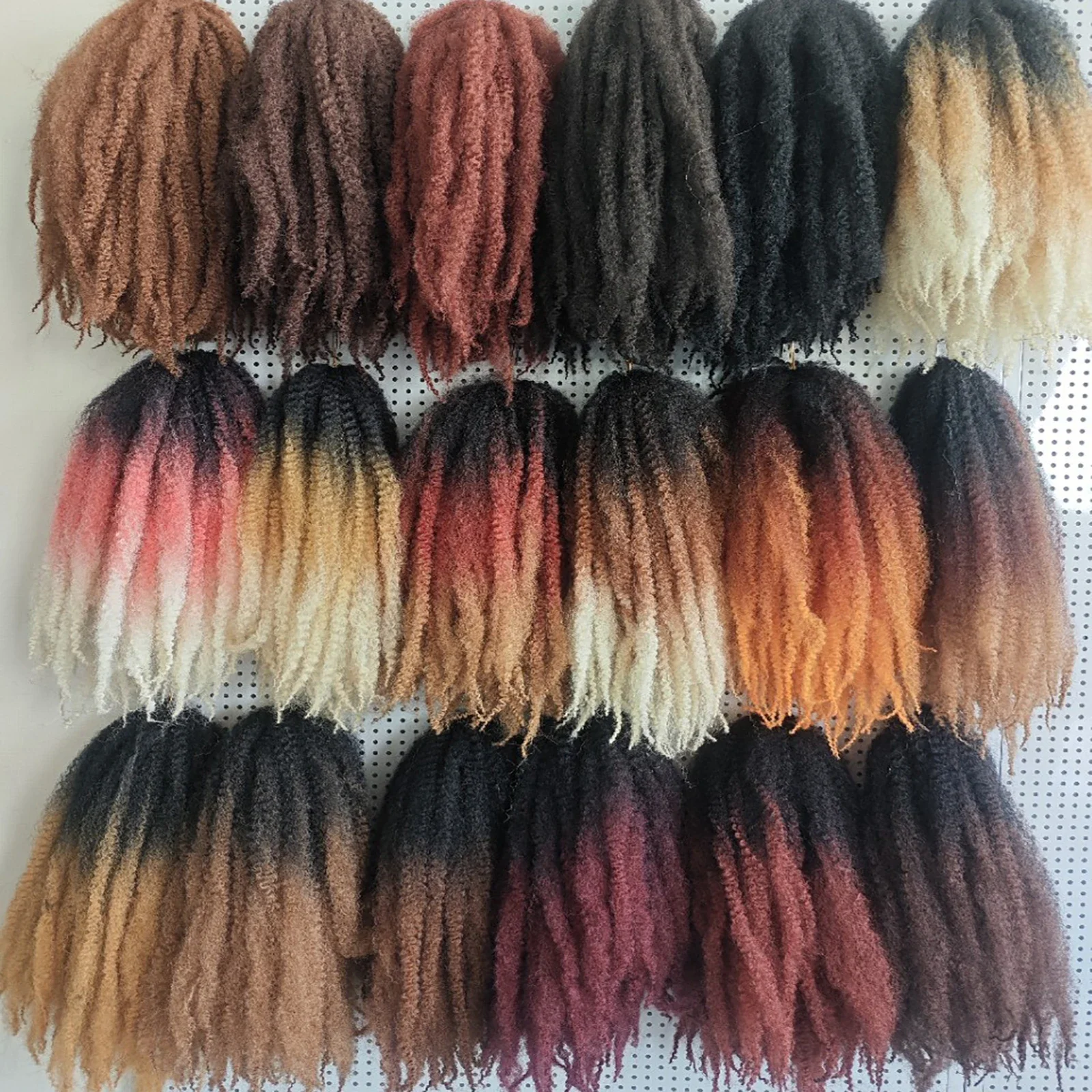 Pelo de ganchillo Marley Twist, pelo trenzado corto y rizado, trenzas bohemias, extensiones de cabello de ganchillo sintético, peinado Afro negro