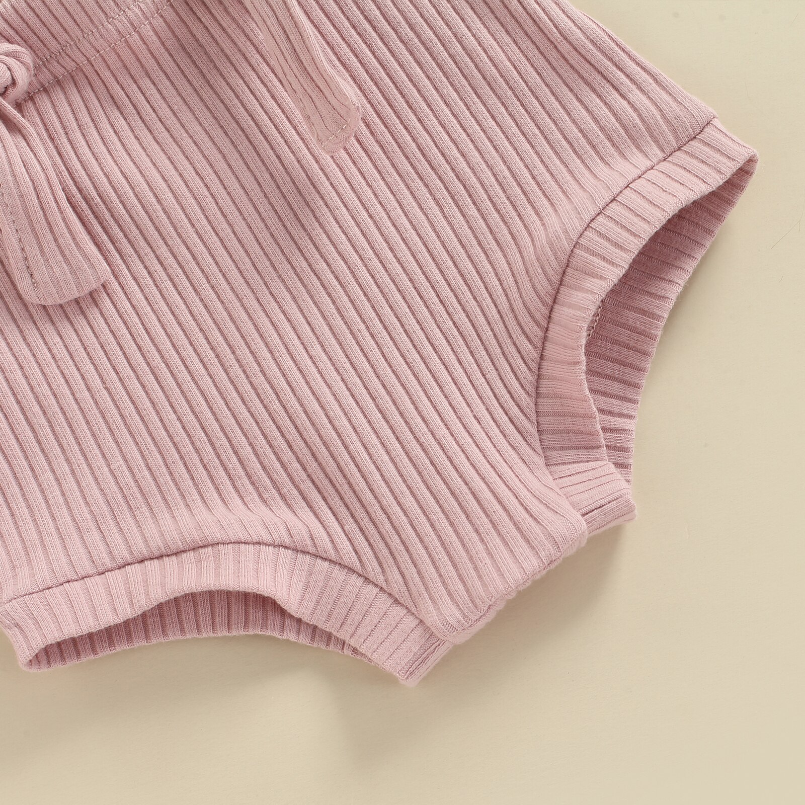 Baby Hosenträger kurze Hose, Einfarbig Hohe Elastische Taille Lätzchen Hosen ärmellos Spielanzug für Mädchen, Rosa, 0-24 monate