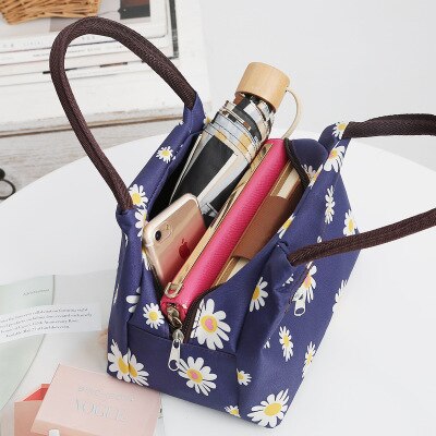 Lunch Box Portable Functional Pattern Cooler Portable Insulated Canvas Lunch Bag Thermal Food Picnic Lunch Bags For Women Kids