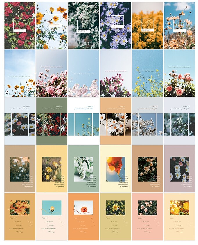 P47-Blume Wind papier postkarte (1Pack = 30 stück)