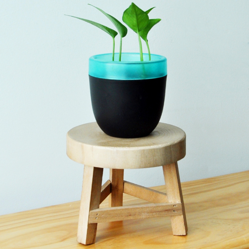 69HF Round Plant Stand Indoor Flower Pot Solid Wood Garden Display Stands Holder