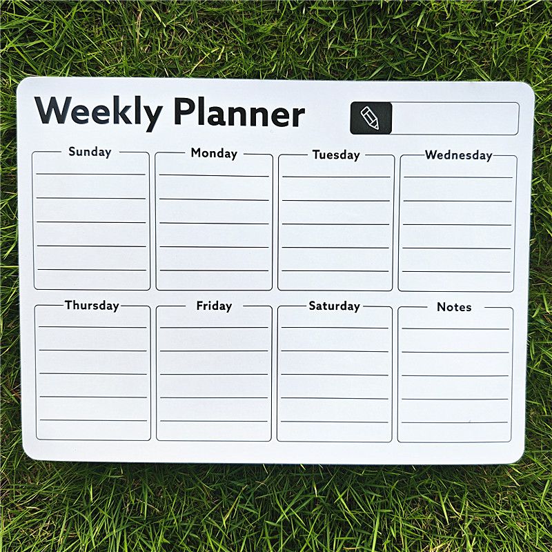 Magnetyczny kalendarz suchościeralny Stylowy, wszechstronny miesięczny planer na lodówkę Łatwa organizacja kuchni Dekoracja: Różowy