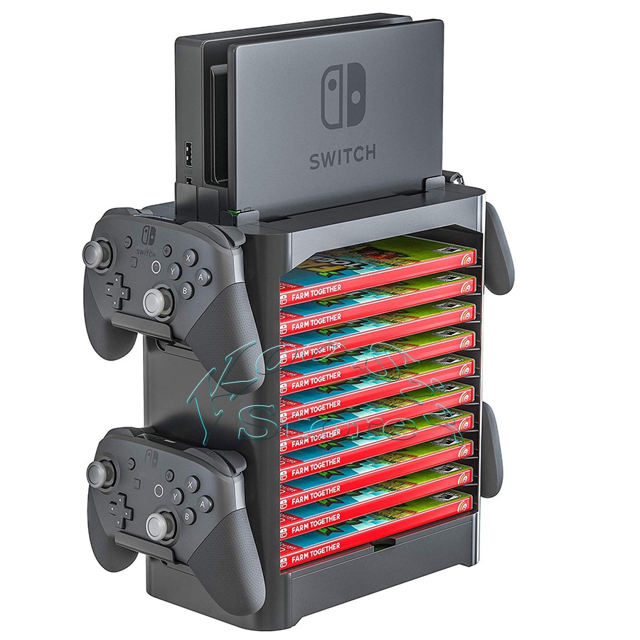 Nintend Switch Accessories Storage Bracket Game Disc Card Tower Joycon ...