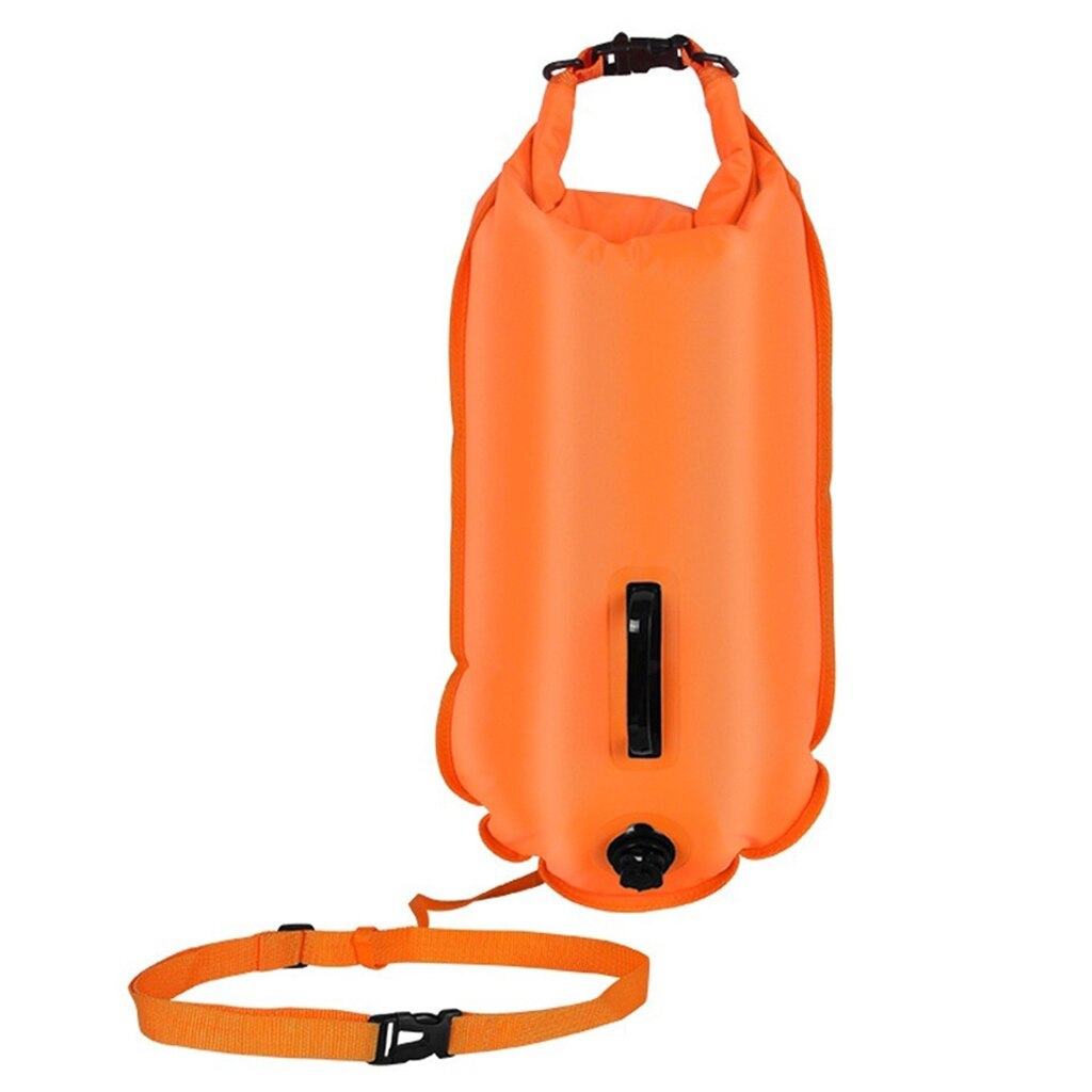 Inflatable Flotation Bag Life Swim Buoy PVC Waterproof Dry Bag Swimming Backpack Kayak Fishing Camping Hiking Rucksack: 28L Orange 36x72cm