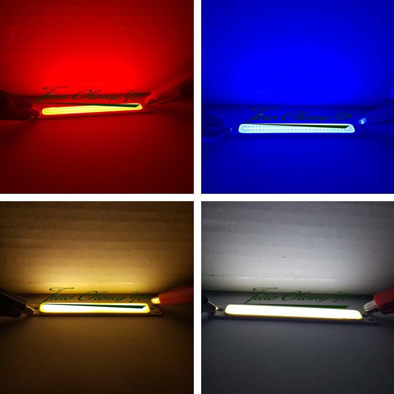 10pcs 3v 3w L60x8mm red light blue light cold white cob led module 70lm COB strip