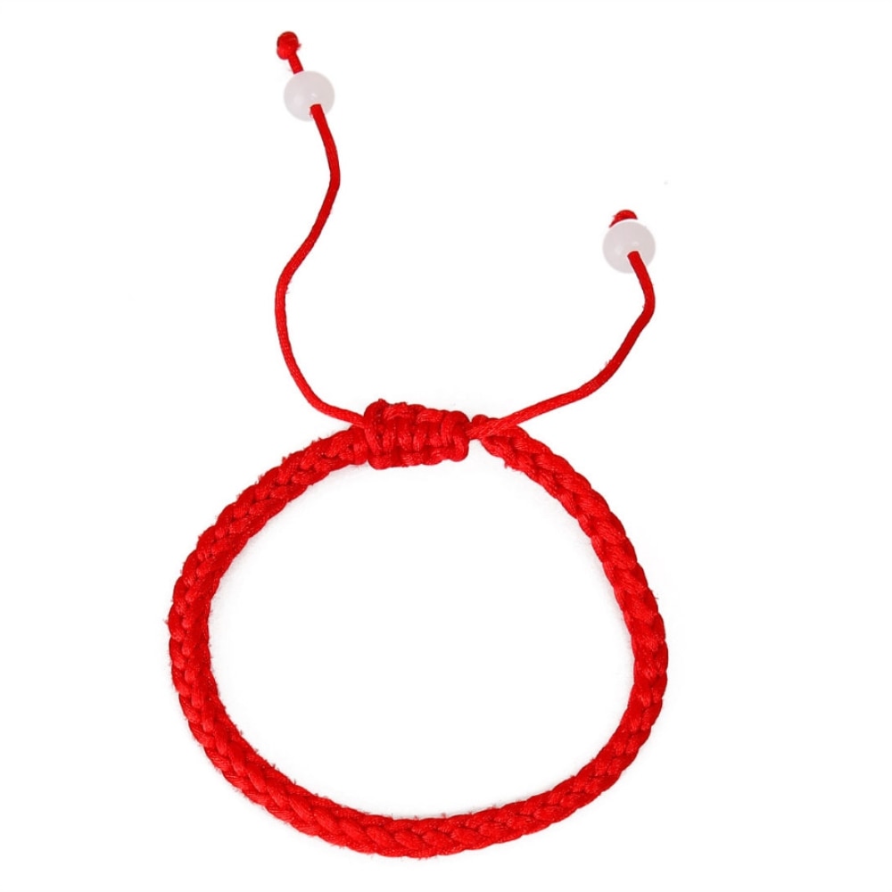 2 Pcs Trendy Polyester Kabbalah Red String Gevlochten Vriendschap Armbanden 27.5Cm (10 7/8 &quot;) lange Verstelbare Vrouwen Mannen Sieraden