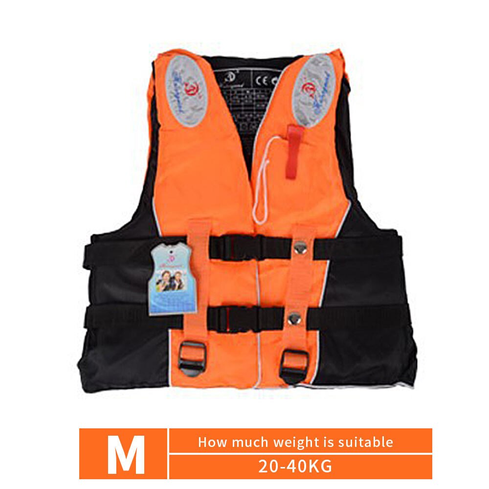 Chaleco salvavidas ajustable para adultos y niños, chaleco de pesca, chaqueta flotante, flotabilidad, para natación, rescate, pesca: type 2 orange M