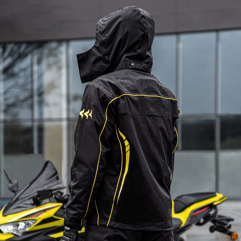 Outdoor Motorcycle aterproof Clothing Ultra-thin Raincoat Set Motocross Breathable Comfortable Reflective Climbing Rain Coat