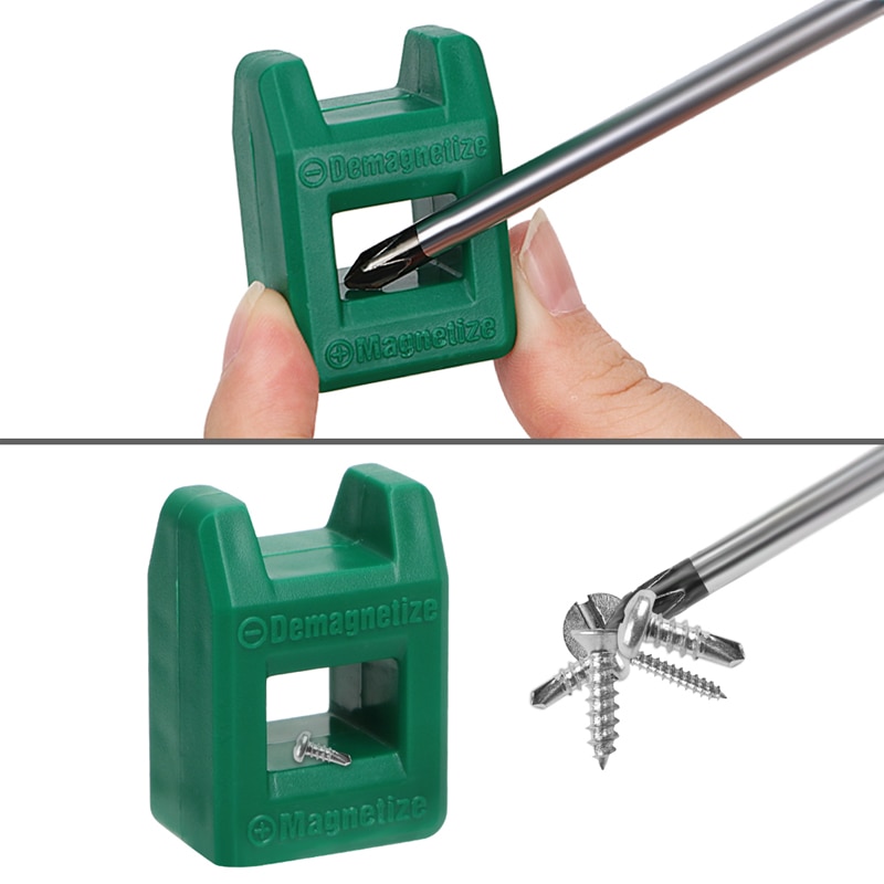 Mini 2 in 1 Screwdriver Tool Porcelain Demagnetizer Magnetizer Degausser Powerful Quickly Porcelain