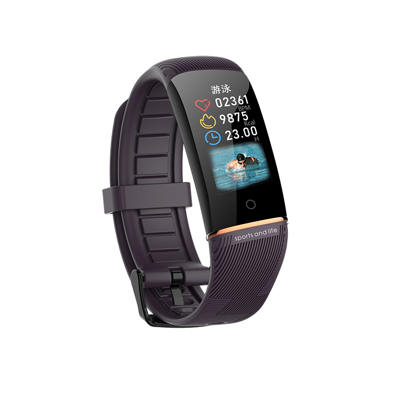 E98 Smart Watch Men Women Heart Rate Monitoring Support SMS Call Reminder Waterproof Activity Tracker Smart Band for IOS Android: Purple