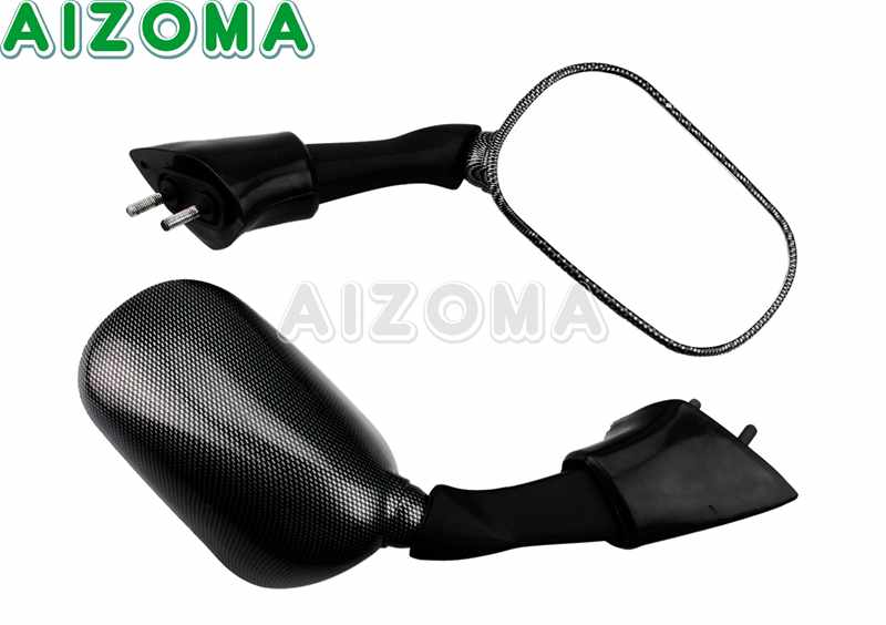 2pcs/Pair Motorcycle Side Rear View Mirror for Yamaha FJR 1300 FJR1300 2003 2004 2005 Carbon Rearview Mirrors: Carbon