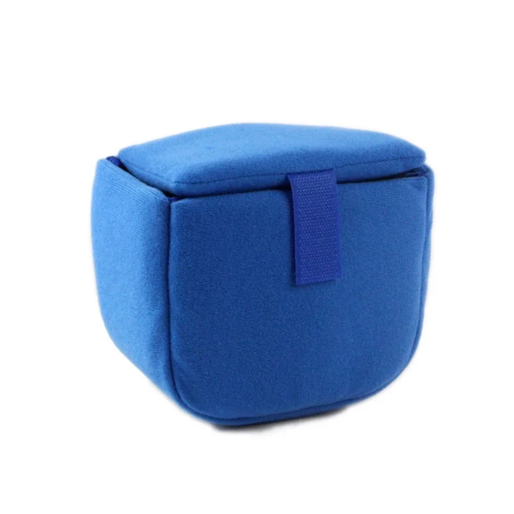 DSLR Camera Case Partition Padded Velvet Lens Bag Camera Lens Protective Accessory Soft Bag Shockproof Thickening Waterproof: Blue