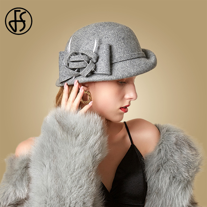 FS Chapeau Fedora en laine avec voile Femme | À la , Chapeau Floral, casquette élégante Femme, chapeaux d'église en feutre, Chapeau rouge noir Femme chapeaux d'église
