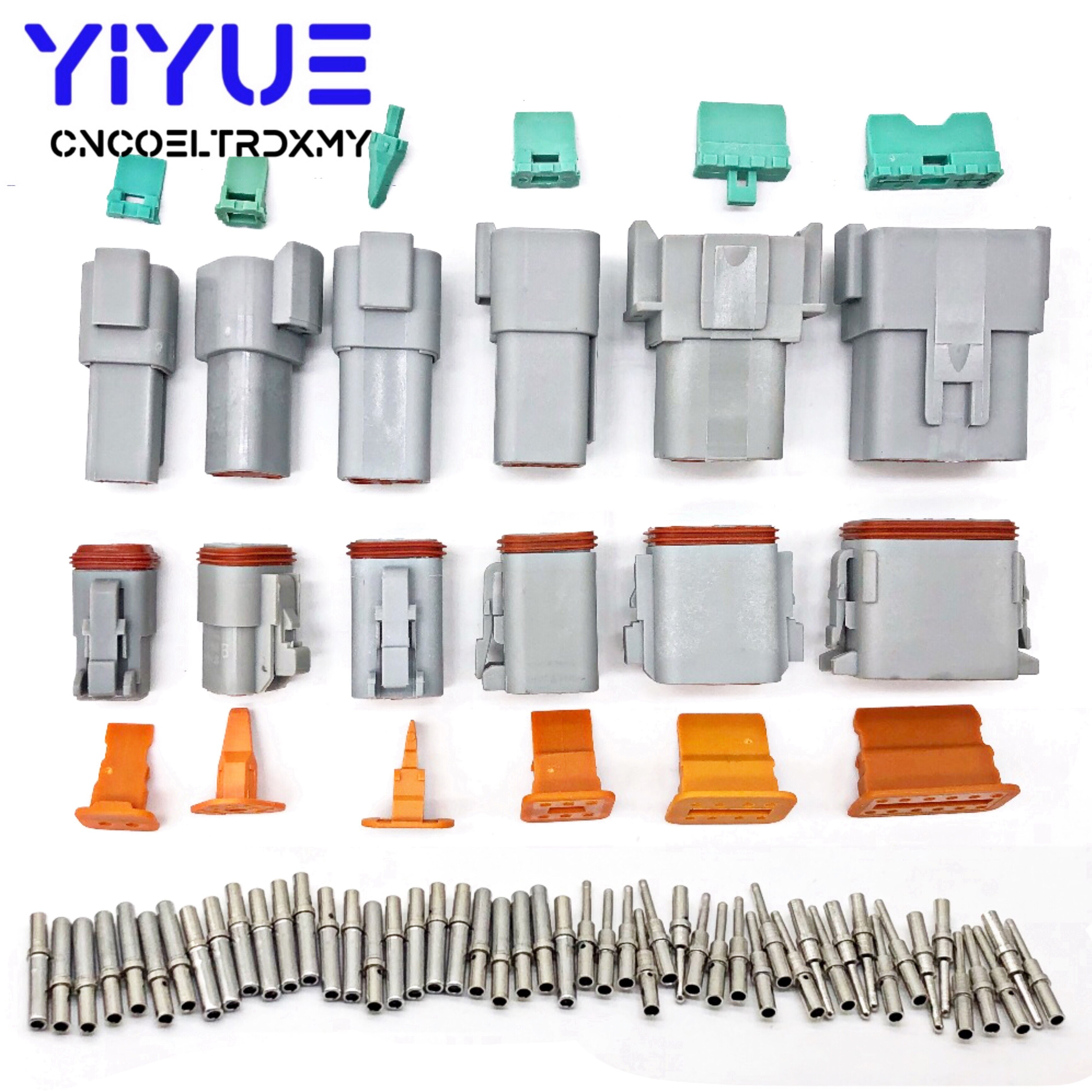 Deutsch DT 2-12 mit Solide Pins Wasserdichte Elektrische Draht Stecker stecker Kit DT06/DT04 2/3/4/6/8/12 Pin 22-16AWG