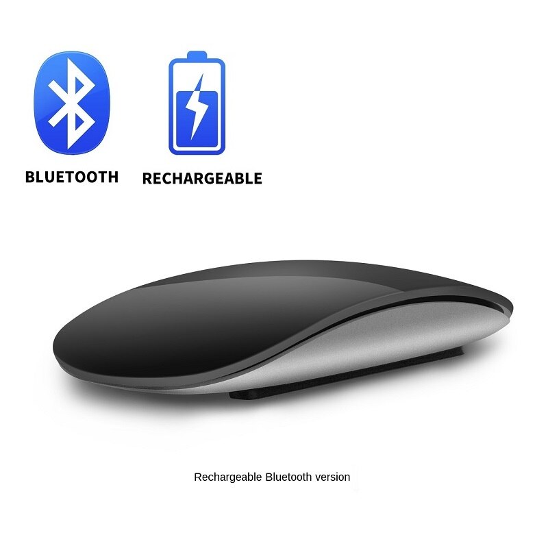 Souris tactile Ultra fine et silencieuse, sans fil, multi-arc, pour ordinateur portable, Ipad, Mac, PC, Macbook, Bluetooth 5.0