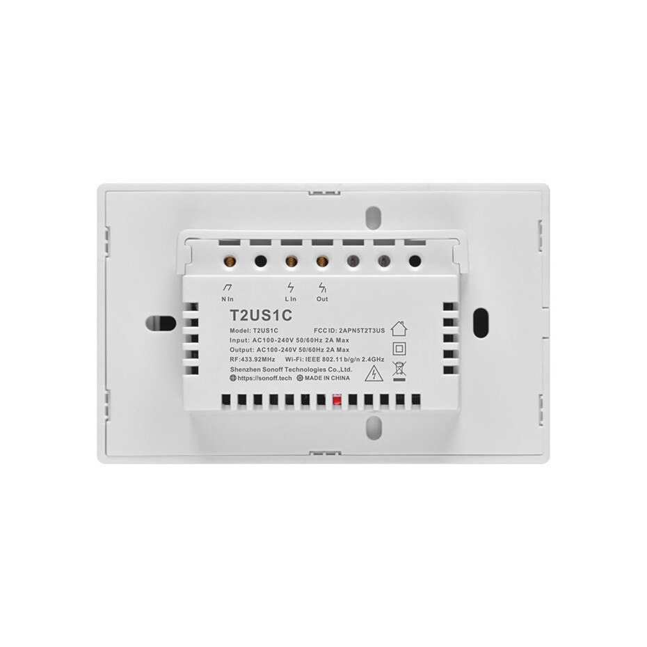 Sonoff T2 US Wifi applique murale interrupteur tactile 1 2 3 gang TX sans fil 433Mhz RF panneau de commutation télécommandé fonctionne avec Alexa Google