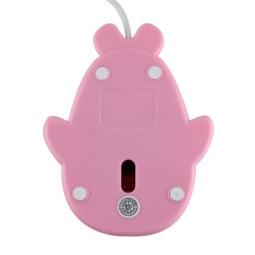 CHYI Wired Cute Animal Shape Pink Computer Mouse USB Optical 3D Optical Portable Mause 1600 DPI Mice for Children Laptop