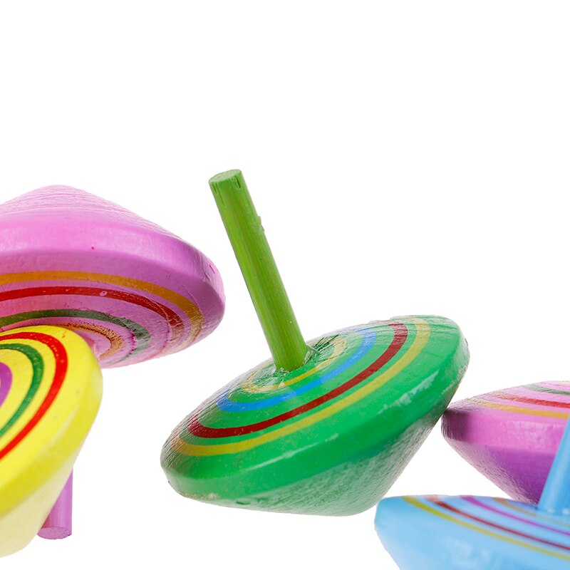 1 Pc Kids Houten Gyro Speelgoed Kinderen Volwassen Relief Stress Desktop Tol Speelgoed Kinderen Verjaardagscadeautjes Willekeurige Kleur