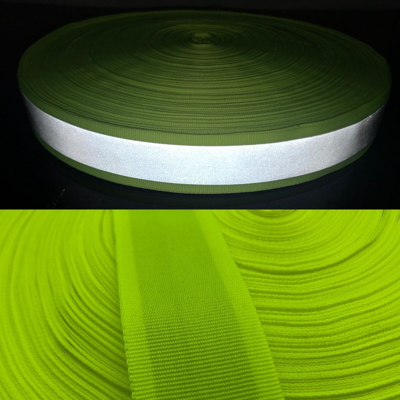 Tela reflectante de advertencia con cinta brillante para ropa