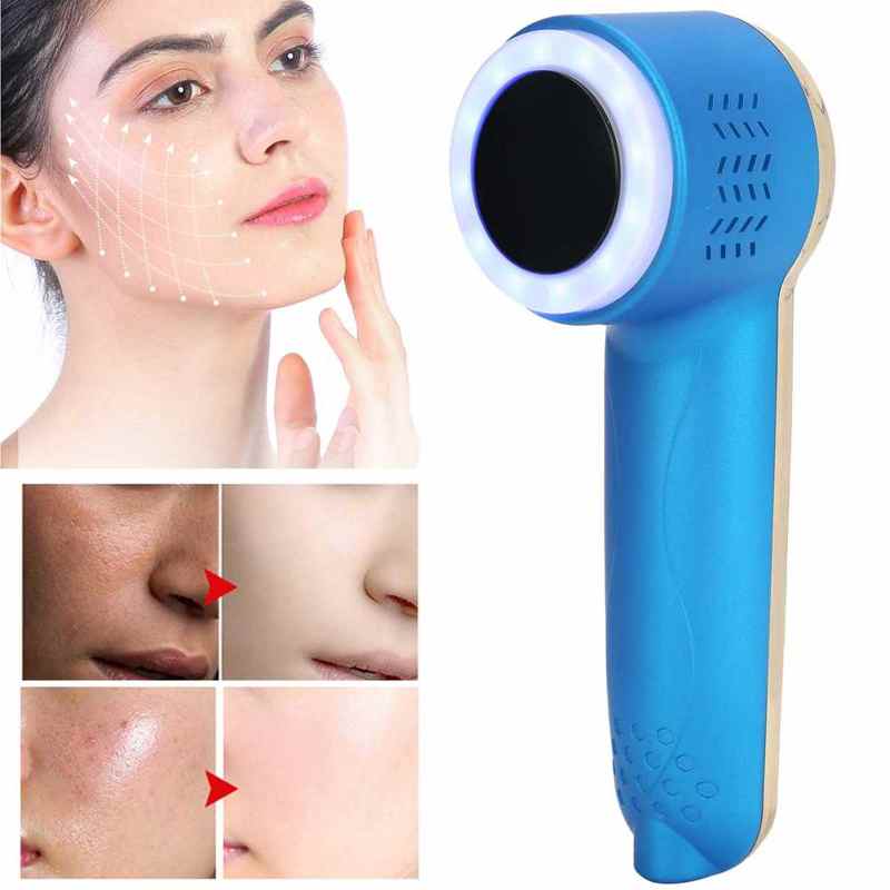 5-55 Graden Koud Gezicht Hamer Led Rood Blauw Licht Gezicht Huidverjonging Whitening Hydraterende Gezichtsverzorging Beauty machine