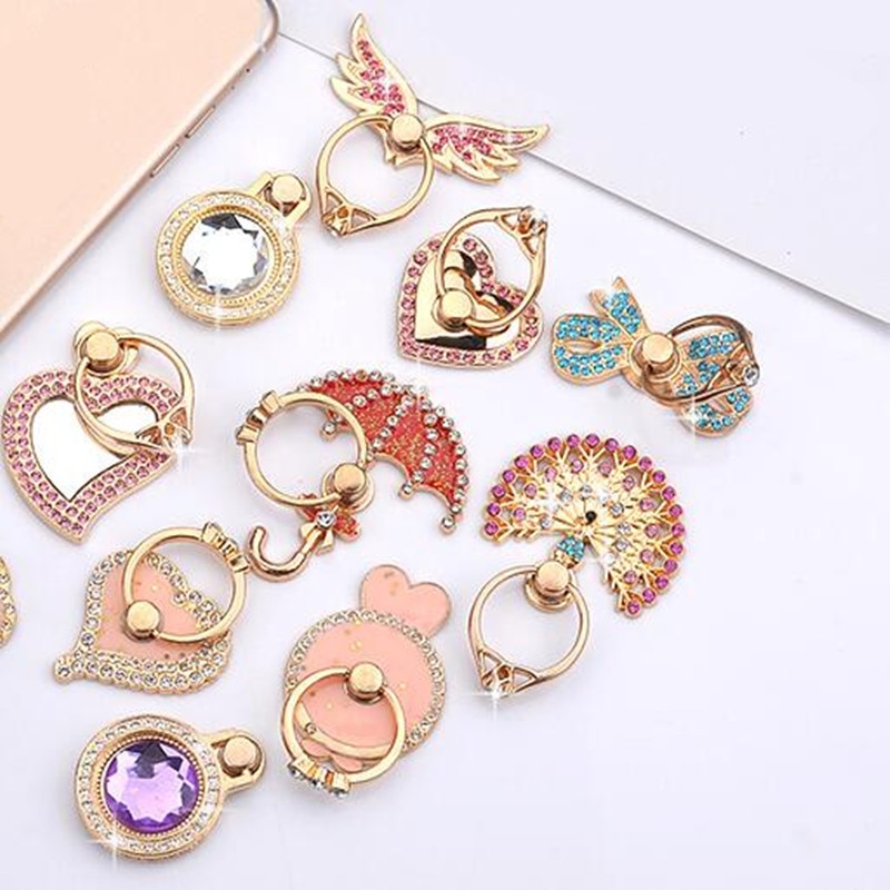 360 graus reutilizar suporte do telefone móvel anel de dedo suporte do telefone móvel smartphone suporte diamante para iphone huawei todo o telefone