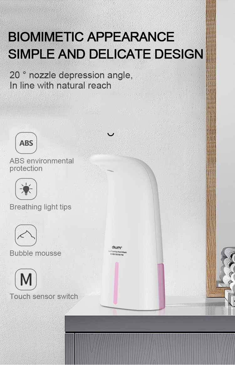 250ml Touchless distributore di Sapone Da Bagno Intelligente Sensore di Schiuma distributore di Sapone Liquido per La Cucina libero mano Automatico distributore di Sapone