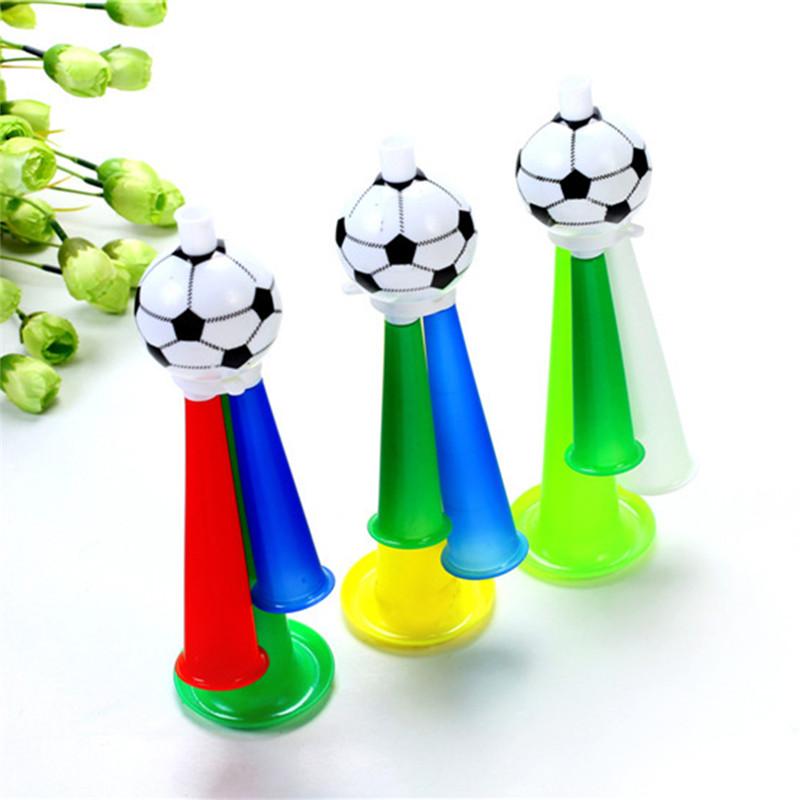 1Pcs Kleurrijke Drie Buizen Juichen Hoge Stem Hoorns Voetbal Hoorn Party Carnaval Sport Games Noice Makers