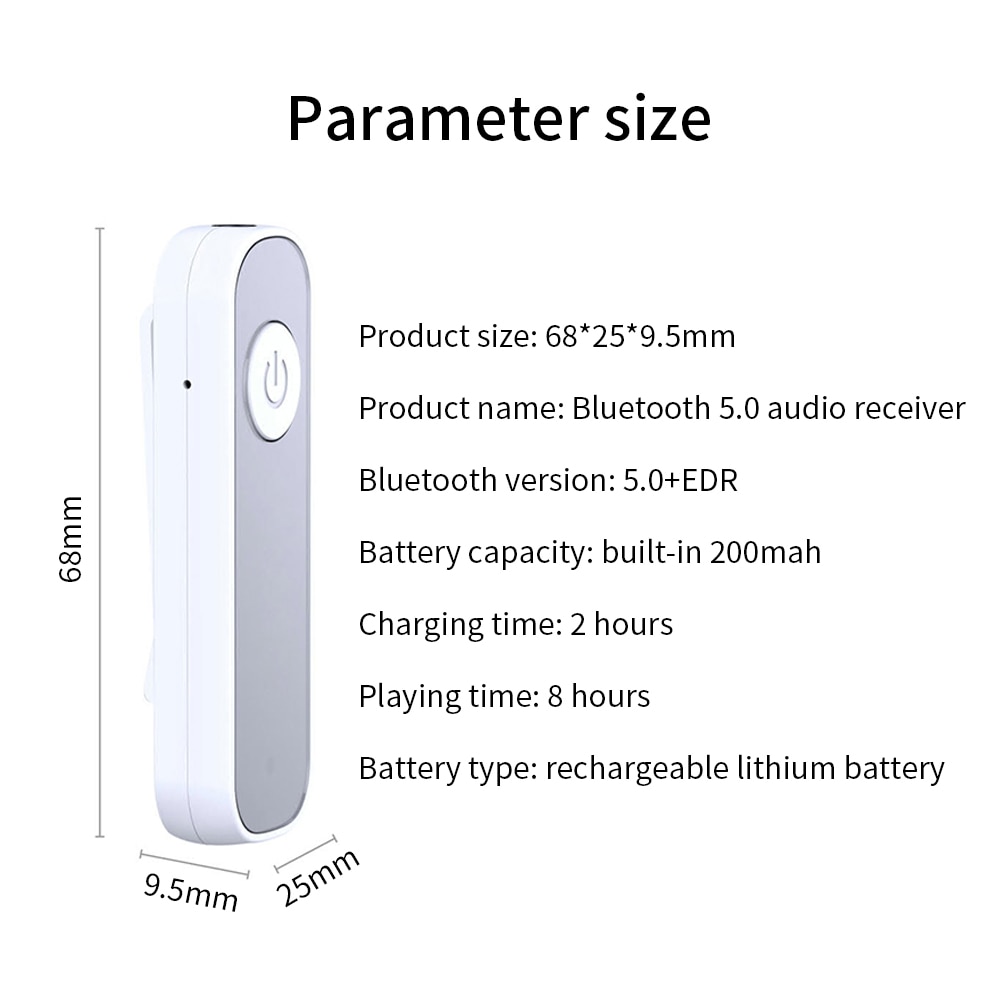 Zexmte Bluetooth 5.0 Ontvanger 3.5 Mm Jack Aux Hoofdtelefoon Auto Speaker Ontvanger Zender Audio Muziek Draadloze Bluetooth Adapter