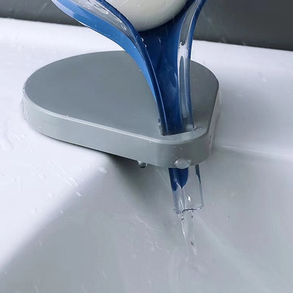 Zeepbakje in bladvorm, zeephouder voor in de badkamer, opbergdoos, bord, schaal, zeephouder, etui, badkamerbenodigdheden, gadgets, afdruiprek, zeepbasis