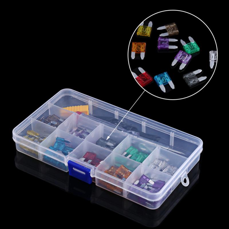 Fusibile 100 PZ 50 PZ Mini Fusibile Lama Assortimento Set For Auto Auto Camion 2/3/5/7.5/10/15/20/25/30/35/40A Fusibile Auto Con Scatola (Size : 50pcs - Foto 7