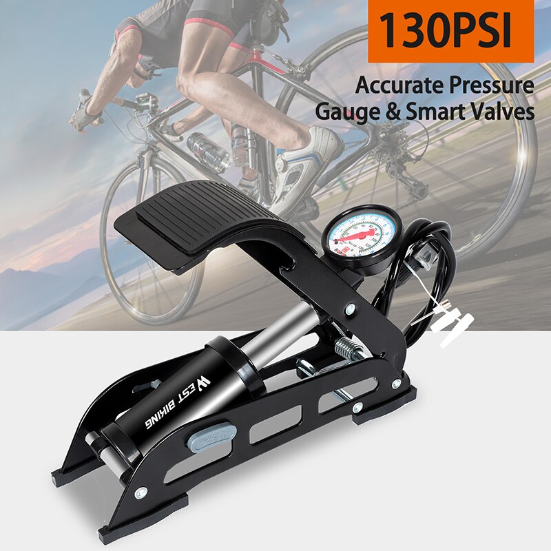 Westen RADFAHREN Fahrrad Pumpe Hohe Manometer Fuß Inflator Boden Luftpumpe Für MTB Rennrad Rolle Motorrad Auto Reifen pumpe
