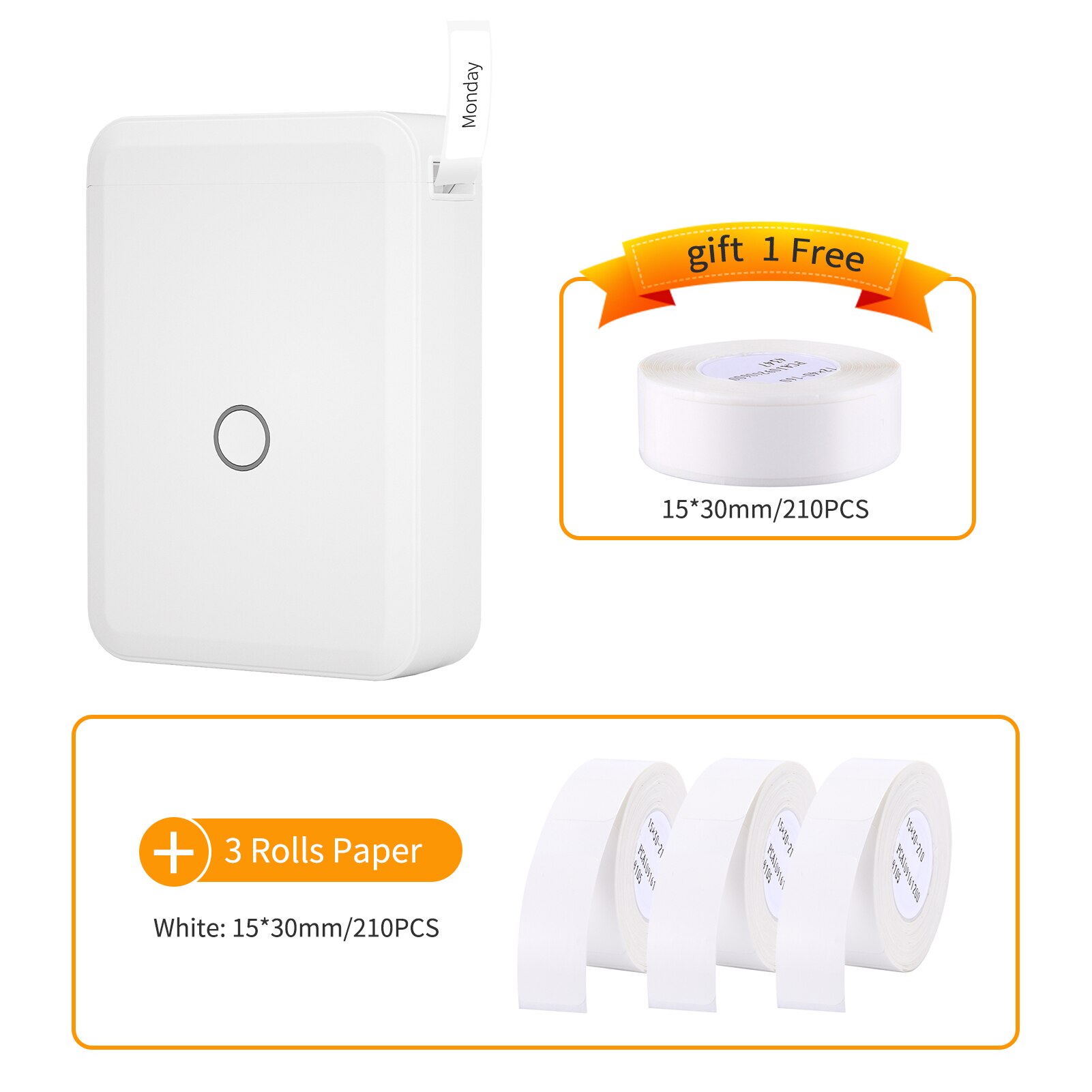 NIIMBOT D110 Label Printer Machine Mini Pocket Thermal Label Maker Printer All in One BT Connect Sticker Labeling Machine: set 1