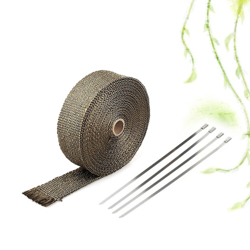 1 pc Exhaust Heat Wrap High Temp High Temperature Heat Insulated Downpipe Resistant for Water Heater