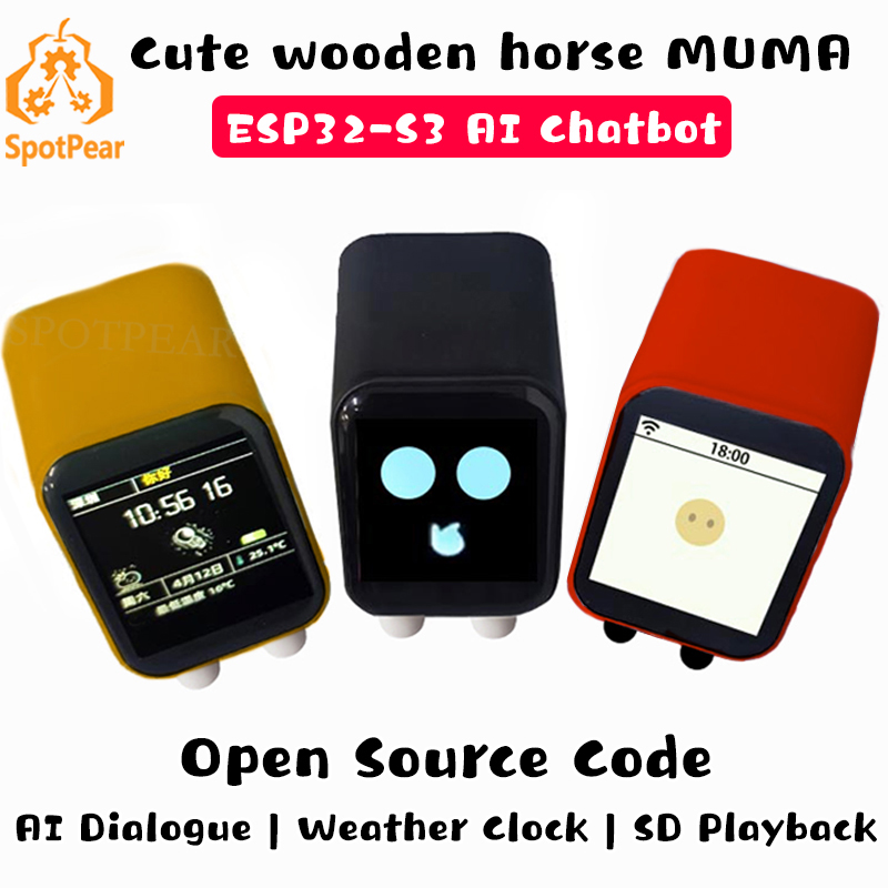 DeepSeek XiaoZhi AI Chat Robot ESP32-S3 1.54 inch LCD N16R8 MUMA Development Board Display Screen Wifi Weather Station TimeClock