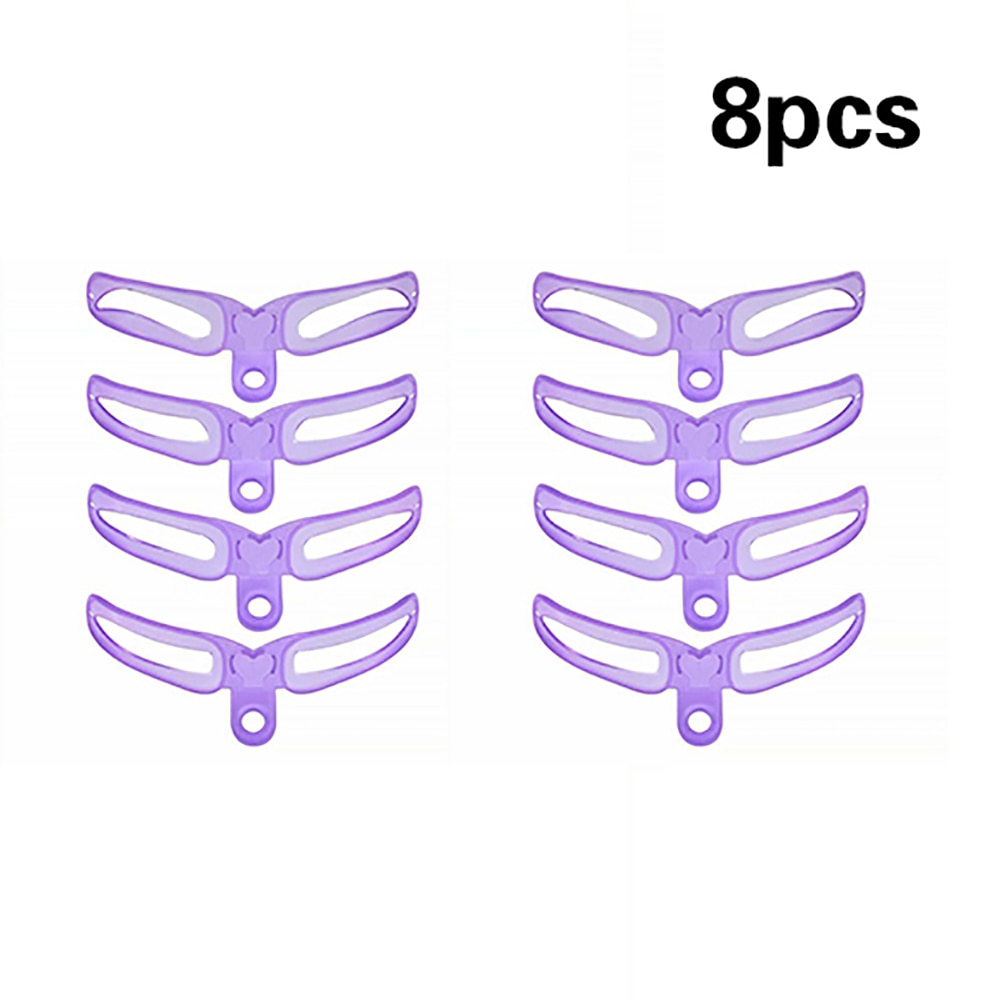 8pcs Eyebrow Shaper Eyebrow Shaping Stencils Makeup Template Reusable Eyebrow Grooming Shaping Stencil Kit