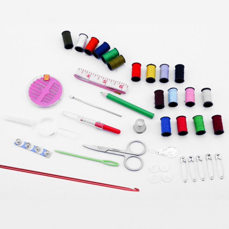 52pcs/set Portable Travel Sewing Box Kitting Needles Tools Thimble Mini Thread Scissor Sewing Kit Quilting Thread Stitching