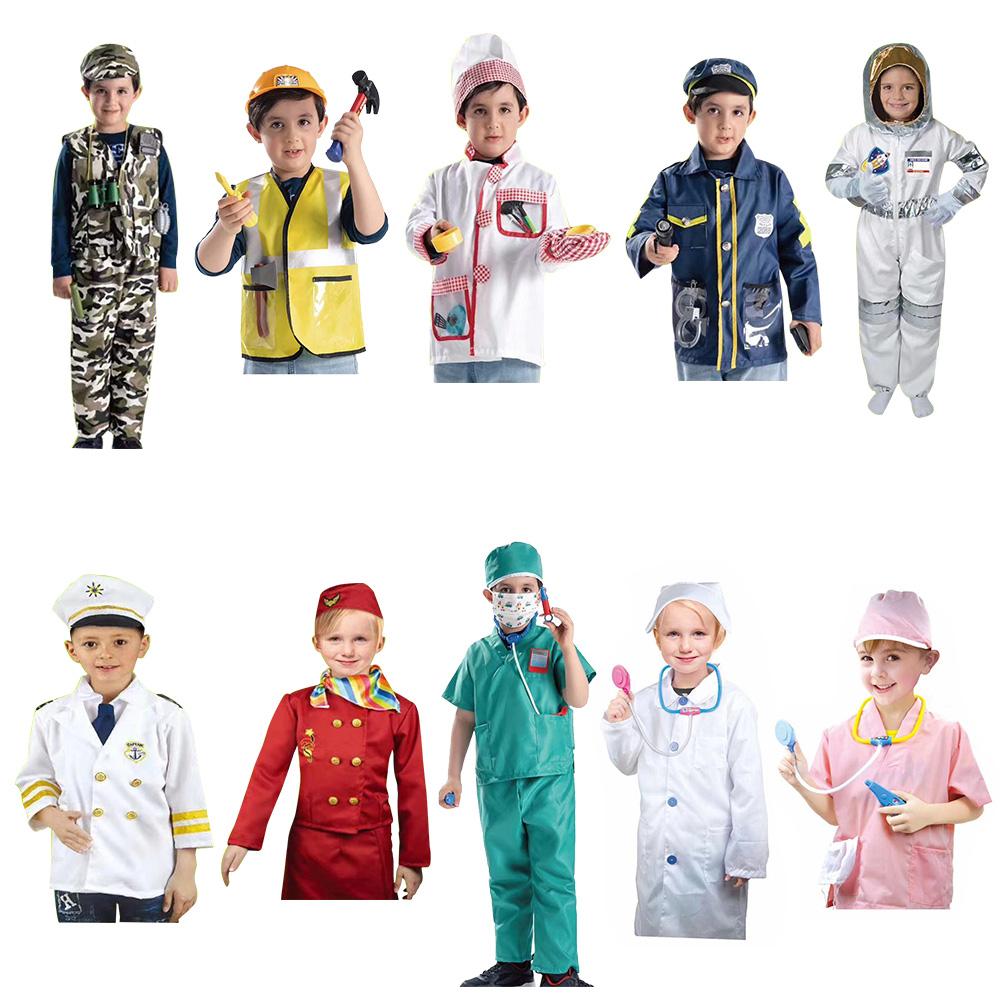 11PCS Bambini Pretend Medico Del Giocattolo Avvocato Della Polizia della Casa del Gioco Cosplay Applicabile Per Ordinario Della Fase Attrezzature Per Le Attività Indoor