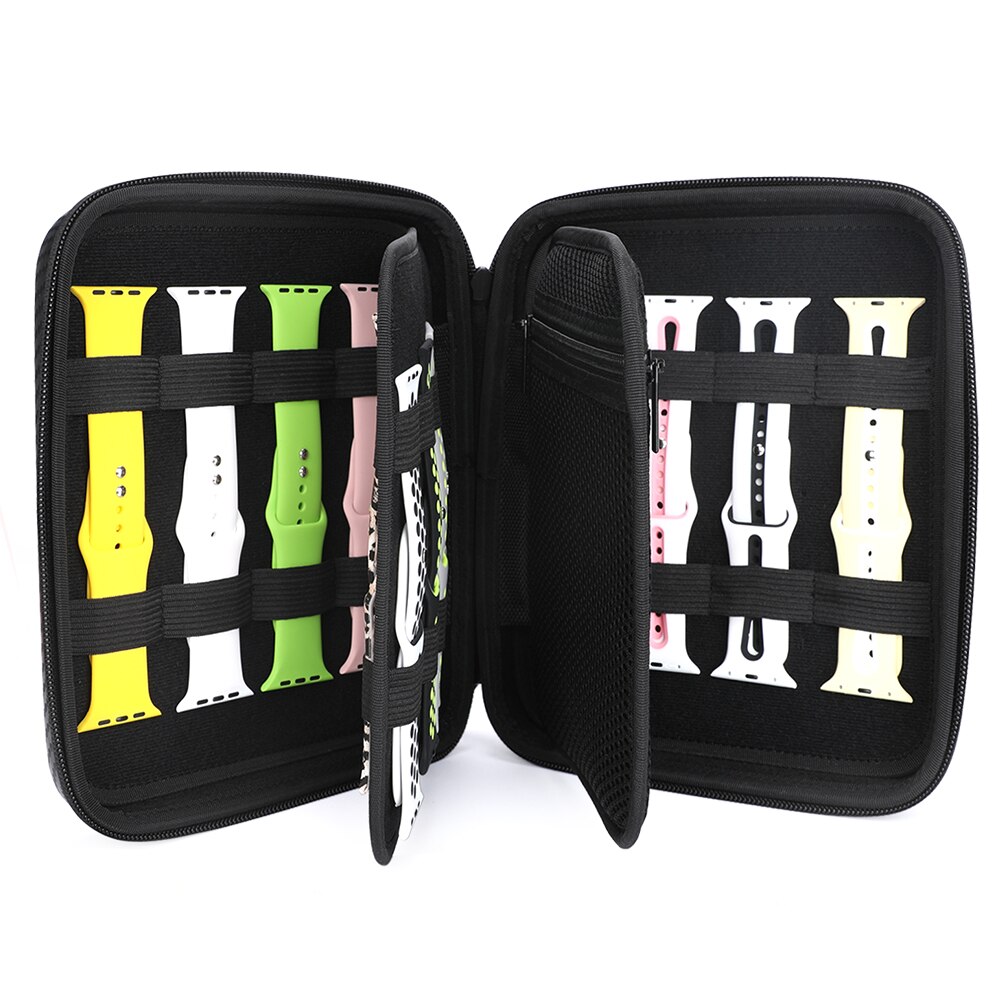Correa de almacenamiento para reloj inteligente, accesorio Compatible con correas de Apple Watch, organizador de viaje, 16 + bandas, 31001
