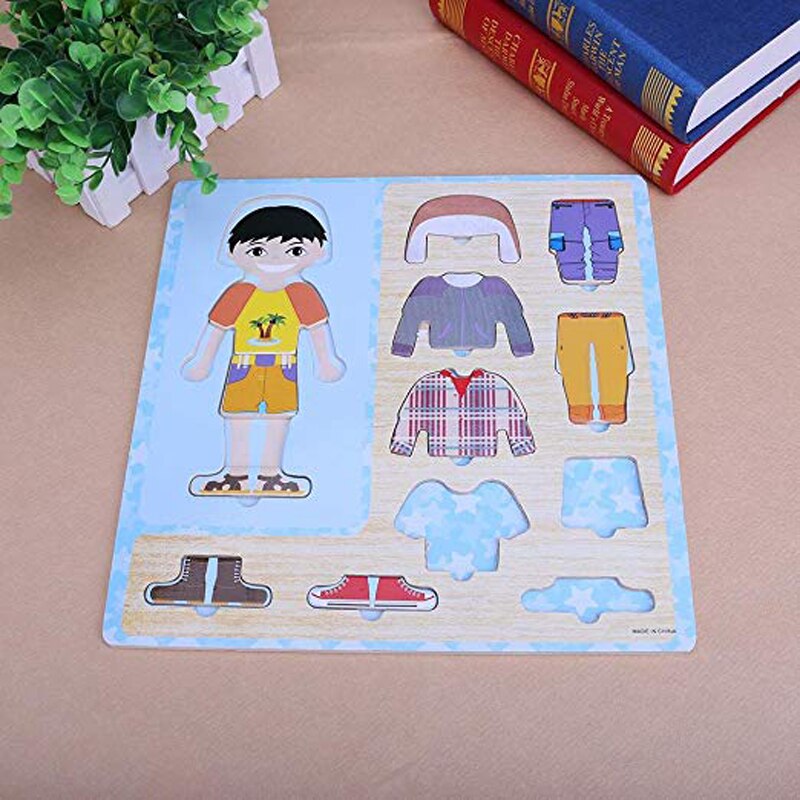 Juguetes educativos para niños, figuras de puzle para edades tempranas, juegos para bebés y niñas, juguetes de vestir, , ropa de bebé, rompecabezas a juego