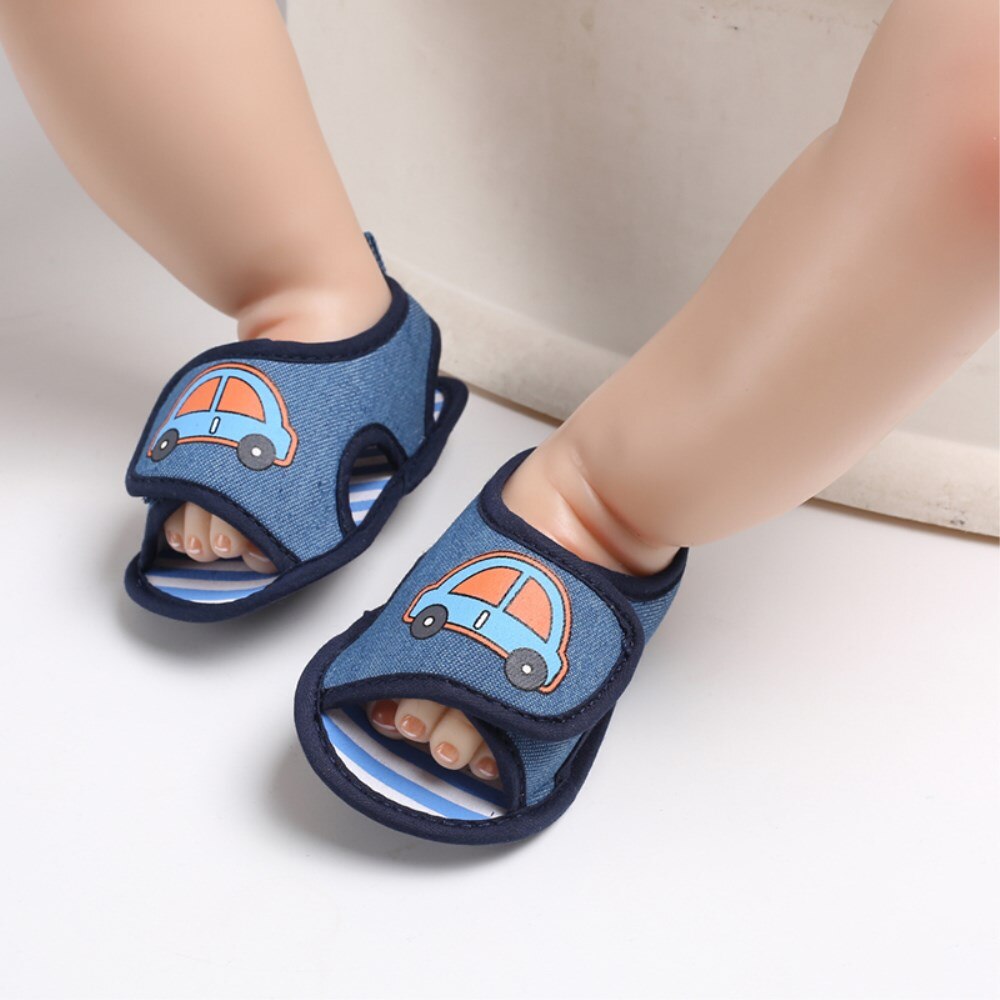 Recién Nacido niño niña suela suave Marina cuna Zapatos Bebé Sandalia de verano tamaño 0-18M: Azul / 0-6 meses