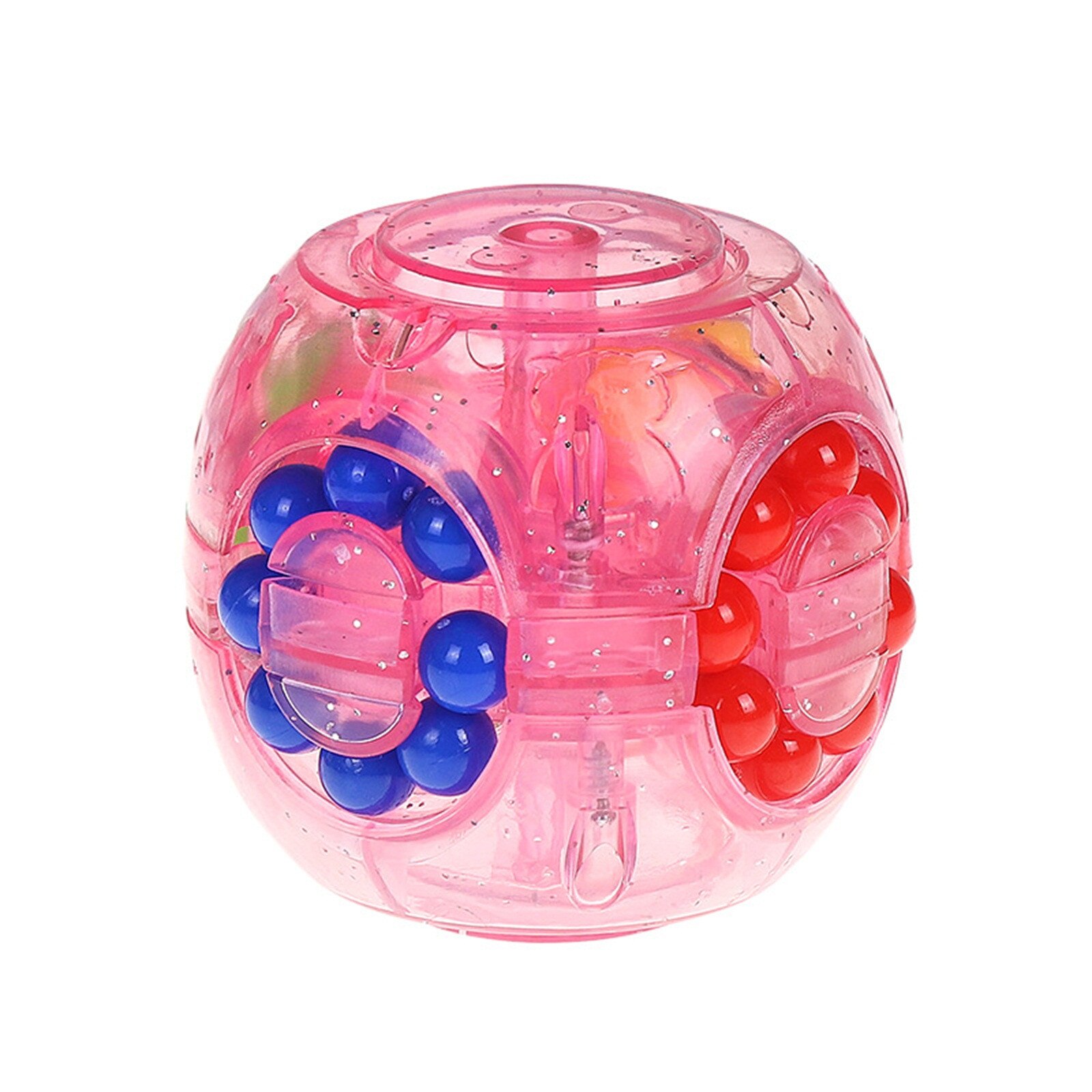 Develop Intelligence Hamburg Cube Toy Hamburg Stress Spin Fingertip Gyroscope Intellectual Decompression Stress Relief Toys#p4: Red