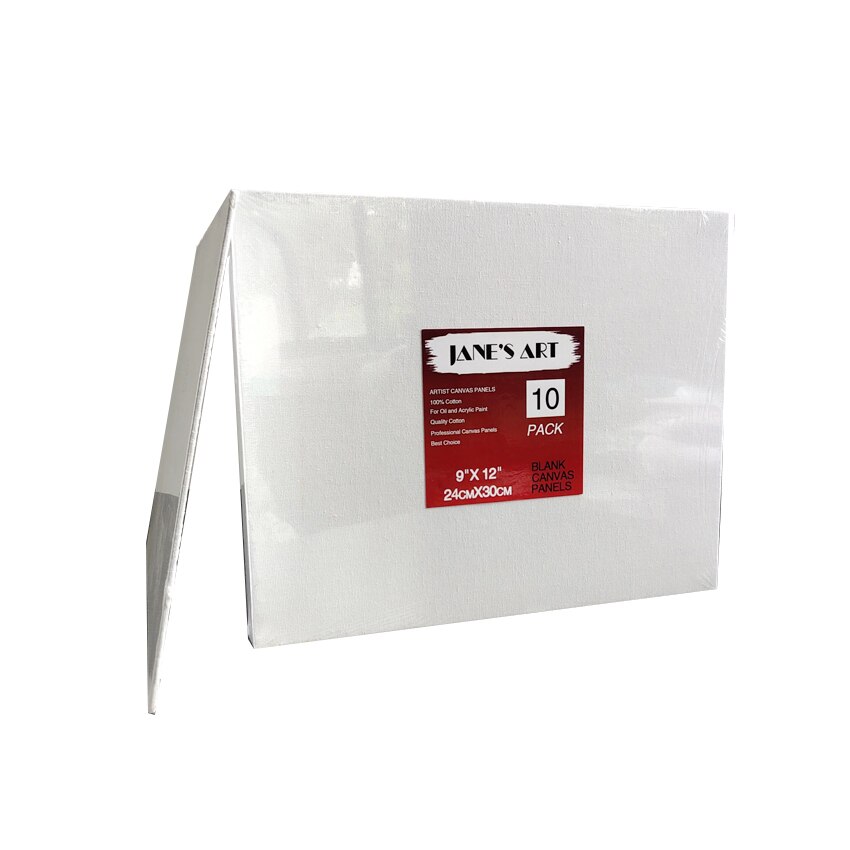 Oil Draw Board 12Pc Artist Stretched Canvas Panel 12"x12"(30x30Cm) Painting Canvas11"x14"(25x35cm)