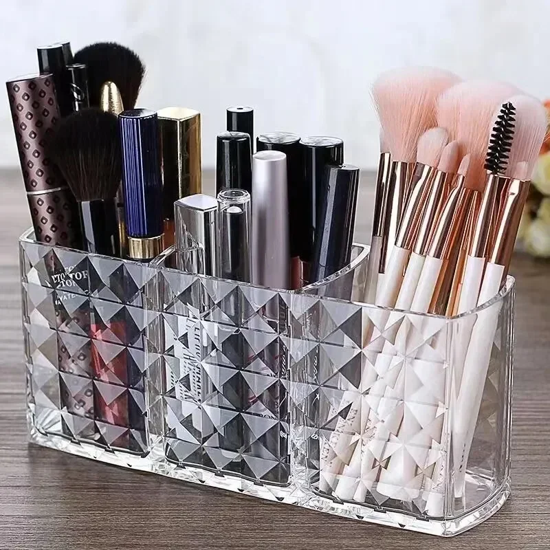 Helder acryl make-upborstelhouder Bureau Cosmetische organisator Lippenstift Opbergdoos Nagellak Display Stand Rack Sieradendoos