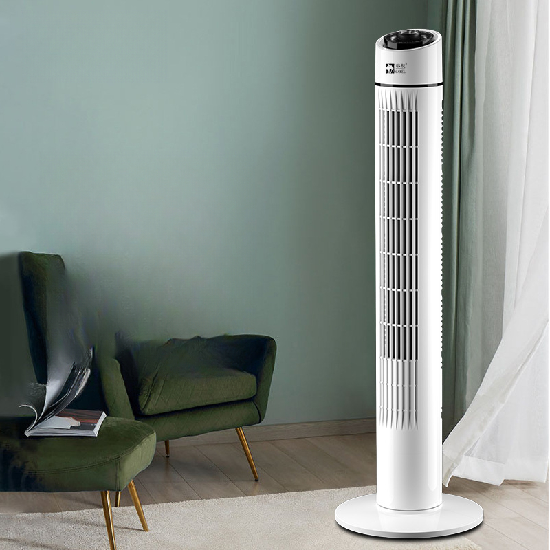 Turm-Bodenventilator mit 3 sanften Modi, leiser, energieeffizienter oszillierender Ventilator, schützendes Gitter-Drehknopf für Wohnheimzimmer